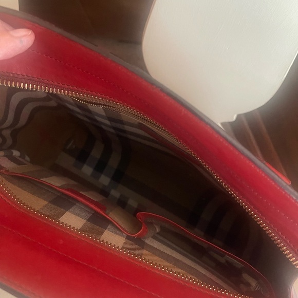 Burberry Red Handbag/Tote - Picture 3 of 8